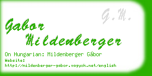 gabor mildenberger business card